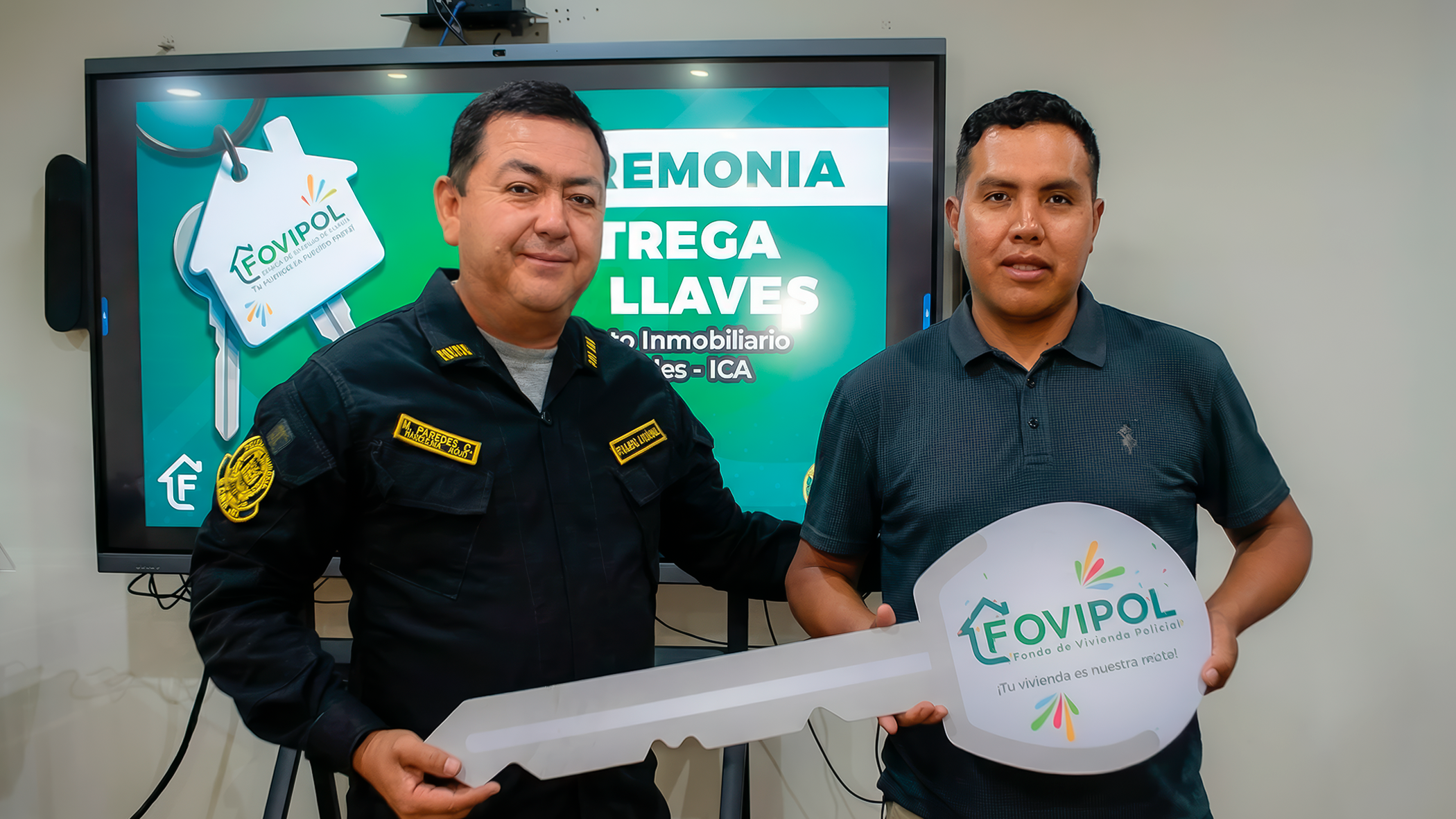 FOVIPOL realizó entrega de llaves a suboficial PNP del proyecto Las Mercedes de Ica